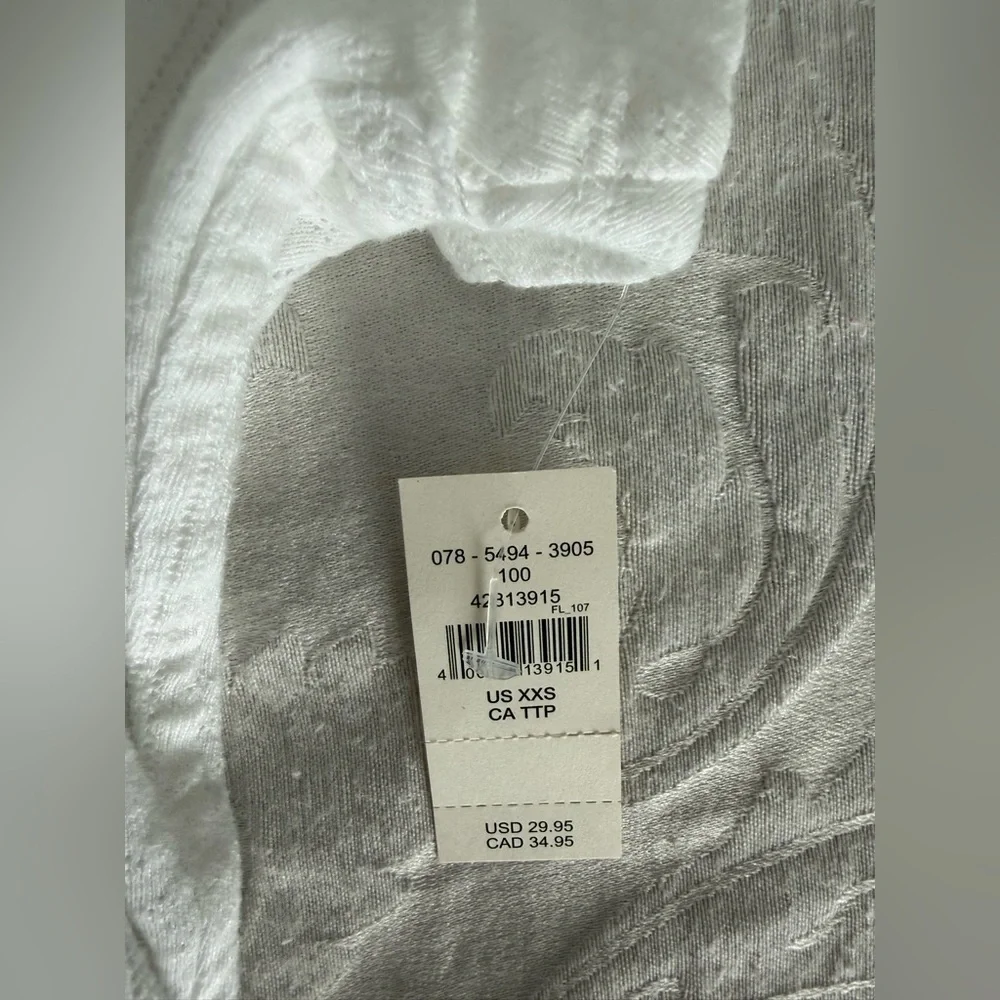 NWT aerie white pointelle tee xxs - Picture 3 of 3
